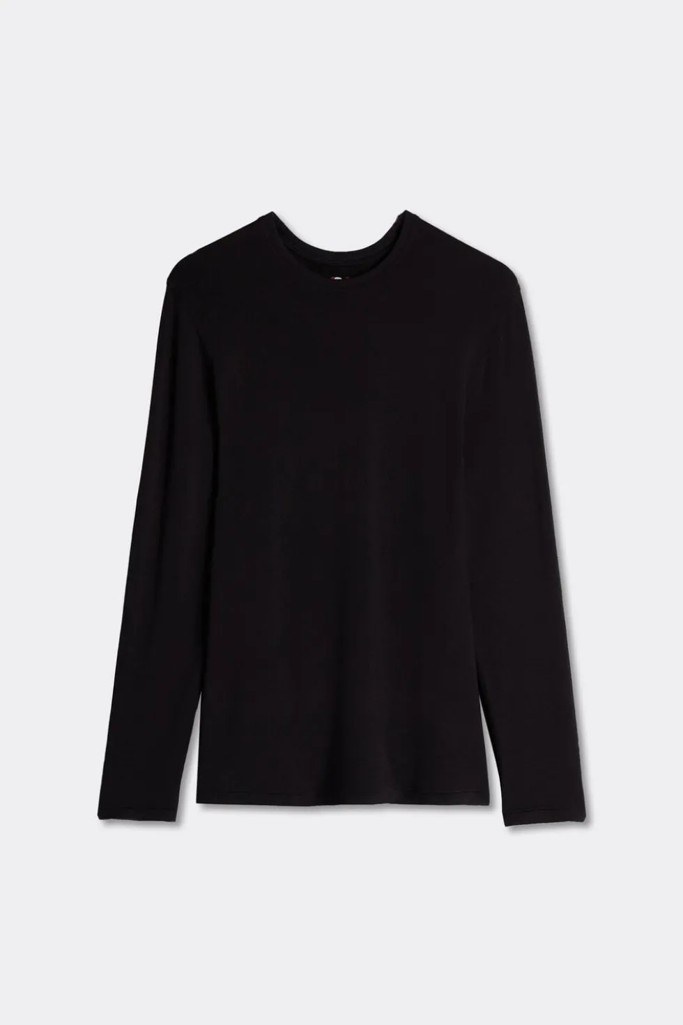 Longsleeve z Modalu z Kaszmirem z Dekoltem Pod Szyję